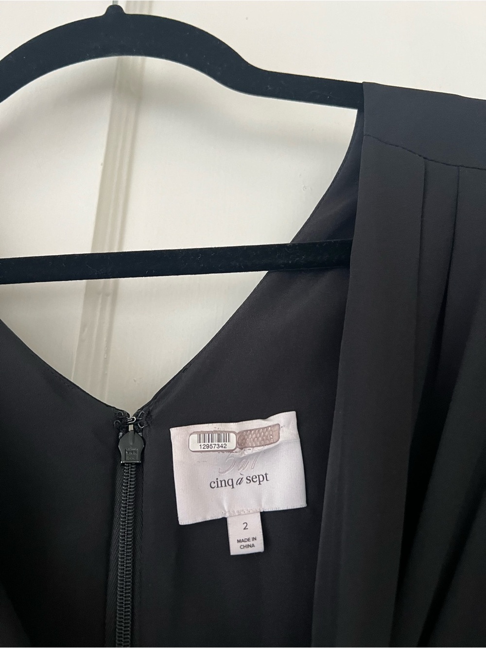 Cinq à Sept Cecil Black Crepe Mini Dress View 6